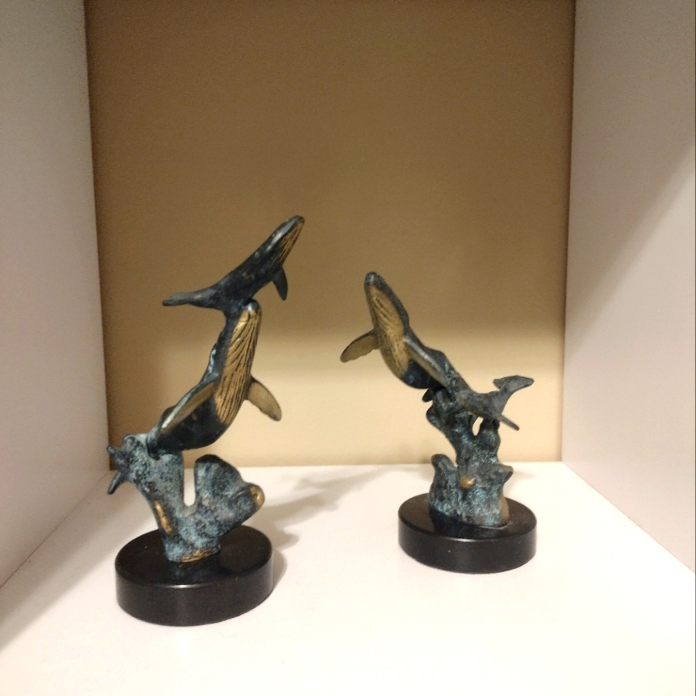 SPI Gallery Humpback Whale Matching Set Lost Wax Sculptures